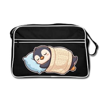 Penguin dort - Sac Retro - noir/blanc - Devant