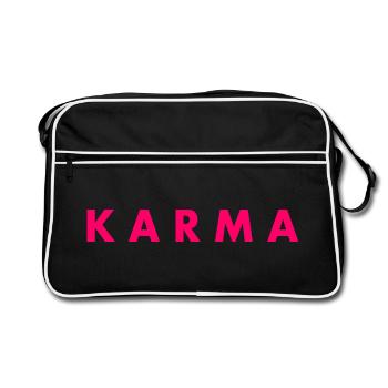 Karma - Retro Tasche - Schwarz/Weiß - Vorne