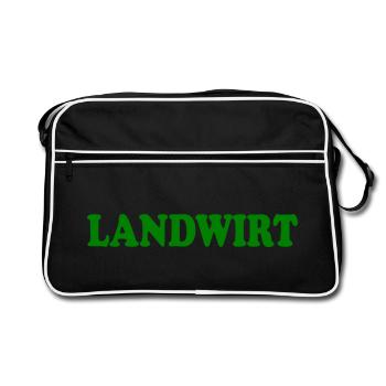 Landwirt - Retro Tasche - Schwarz/Weiß - Vorne