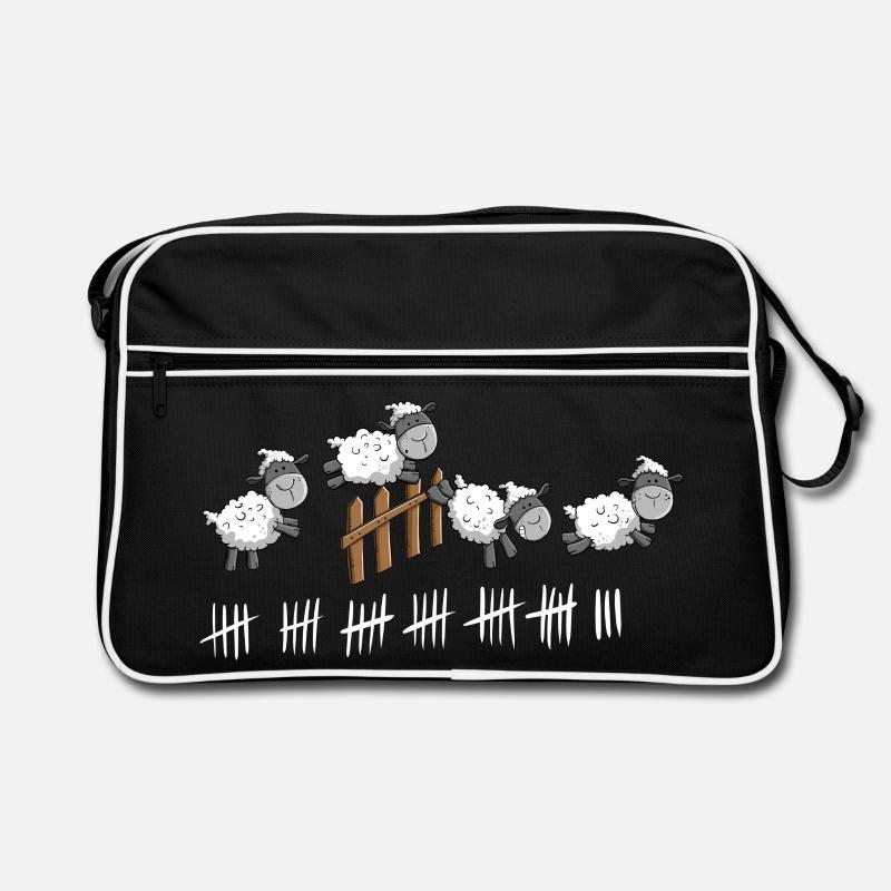 Schafe Zählen I Schäfchen Gute Nacht Design Retro Tasche
