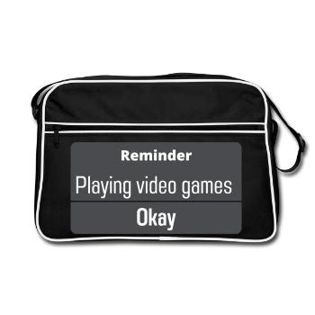 Videospiele spielen - Retro Tasche - Schwarz/Weiß - Vorne