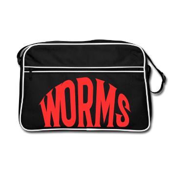 Worms - Retro Bag - black/white - Front