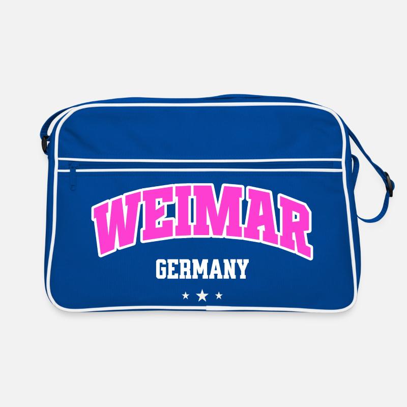 Weimar Germany Typography Neon Pink Retro Bag