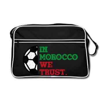 In Morocco we trust - Retro Tasche - Schwarz/Weiß - Vorne