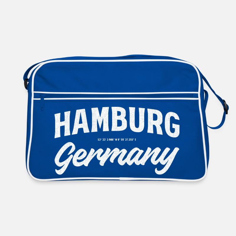 Hamburg Block & Script Emblem Retro Tasche