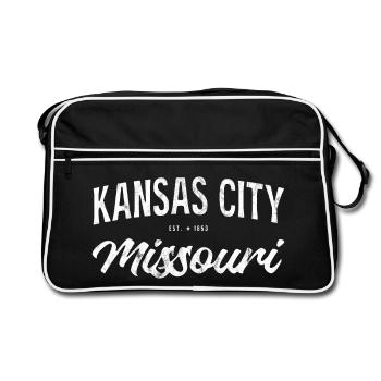 Lettrage vintage de Kansas City Missouri - Sac Retro - noir/blanc - Devant