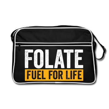 Folate Fuel For Life Power Source - Retro Bag - black/white - Front