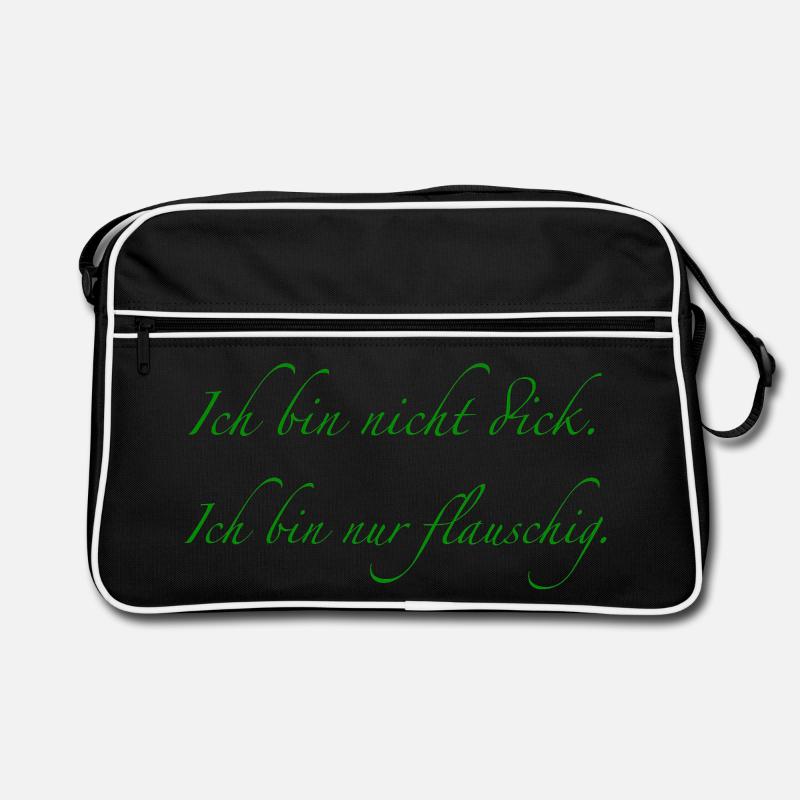 Ich bin nicht dick. Retro Tasche