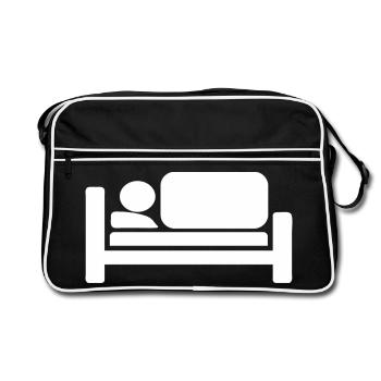 Cool Lit Silhouettes Pictogramme Design - Sac Retro - noir/blanc - Devant