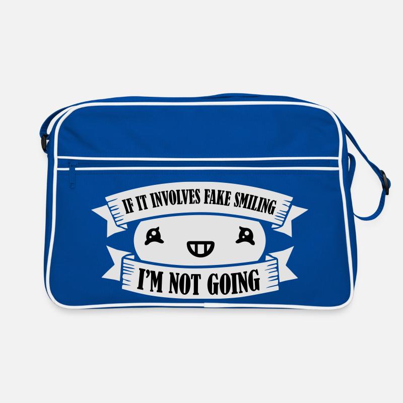 If It Involves Fake Smiling I'm Not Going Introver Retro Bag