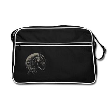 Moon horse - Retro Bag - black/white - Front