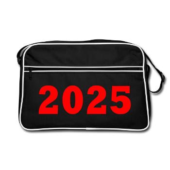 2025 - Retro Tasche - Schwarz/Weiß - Vorne