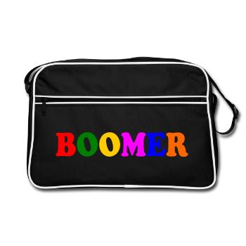 Boomer - Retro Tasche - Schwarz/Weiß - Vorne