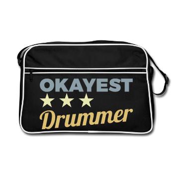 Average drummer - Retro Bag - black/white - Front