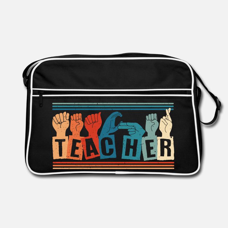 ASL Dolmetscher Gebärdensprache Retro Tasche