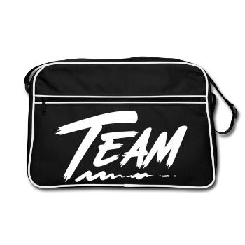 Team  - Retro Tasche - Schwarz/Weiß - Vorne