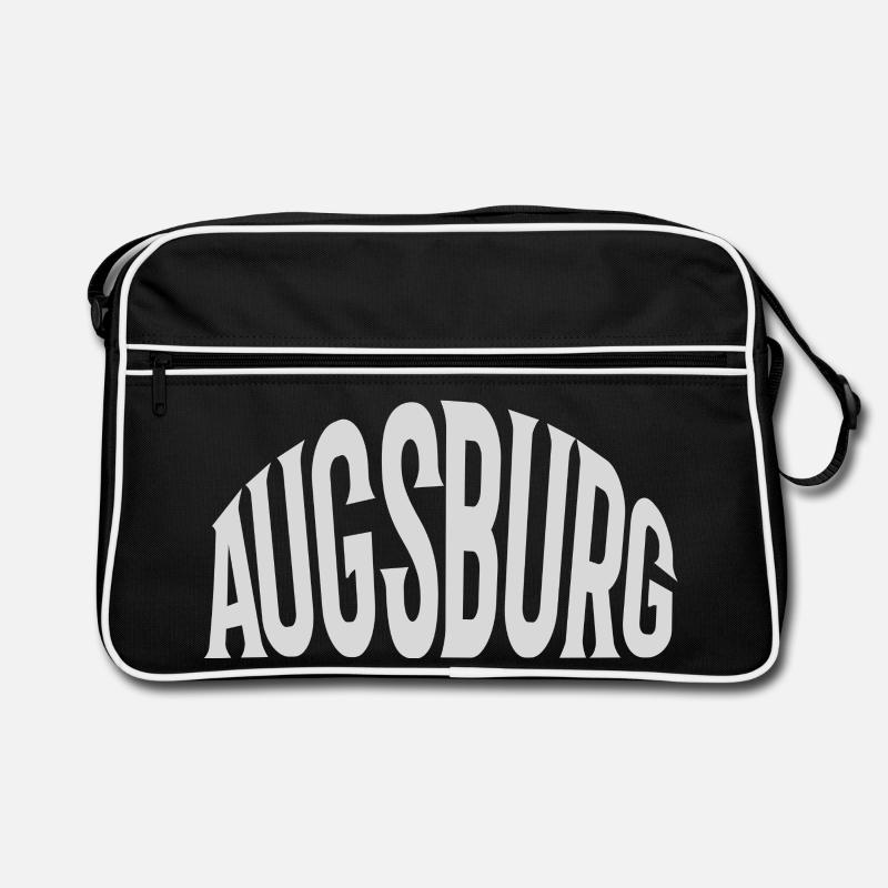 Augsburg - Retro Tasche - Schwarz/Weiß