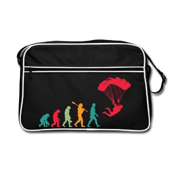 Parachute Evolution Parachutist - Retro Bag - black/white - Front