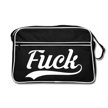 Fuck Retro Script - Retro Bag - black/white - Front