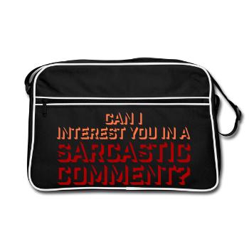 Can I Interest You In A Sarcastic Comment Lustig - Retro Bag - black/white - Front