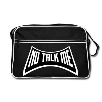 Pas de discours introverti antisocial drôle - Sac Retro - noir/blanc - Devant