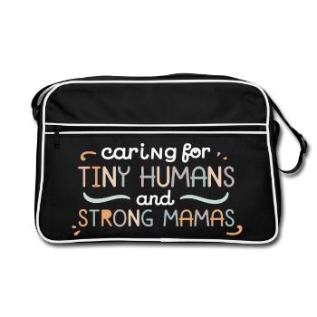 Petits héros, mamans fortes - Sac Retro - noir/blanc - Devant