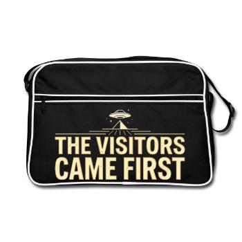 Visitors Came First - Retro Bag - black/white - Front