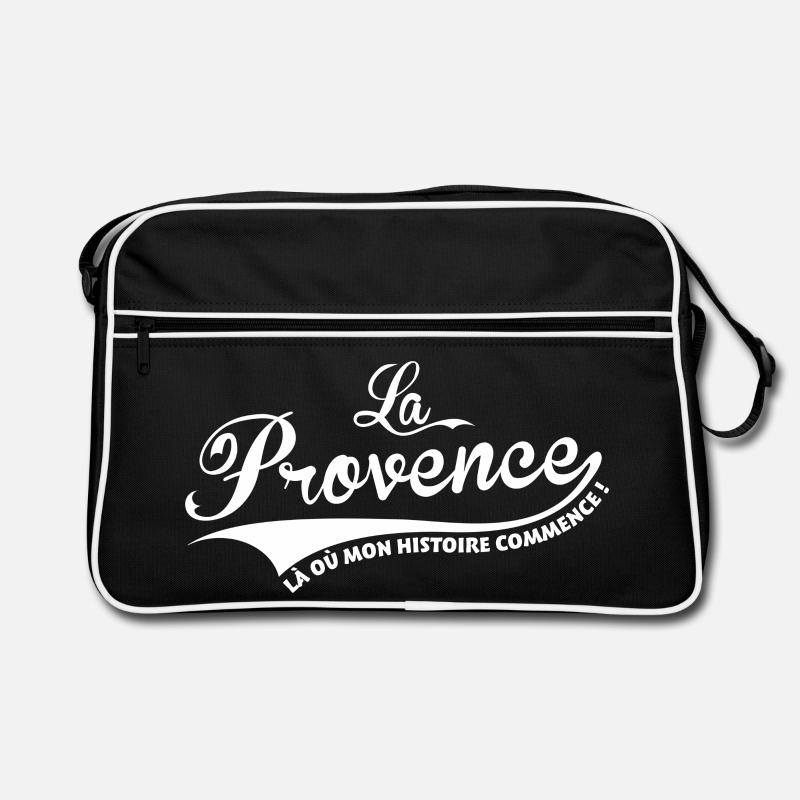 La Provence, là où mon histoire commence ! - Sac Retro - noir/blanc
