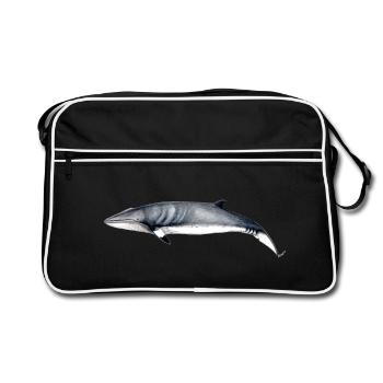 Minke - baleine Minke - Petit rorqual - Sac Retro - noir/blanc - Devant