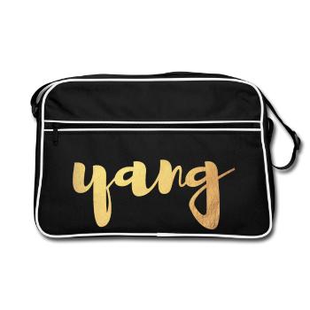Yang (Yin et Yang) Gold Yoga Look partenaire Amour - Sac Retro - noir/blanc - Devant