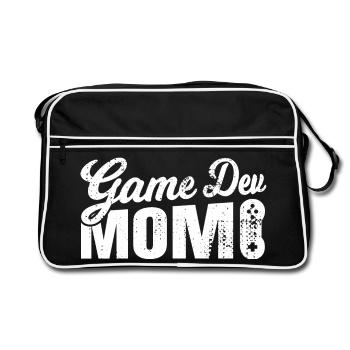 Développeur de jeux Maman - Sac Retro - noir/blanc - Devant