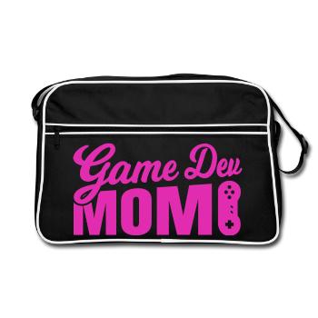 Mère développeur de jeux - Sac Retro - noir/blanc - Devant