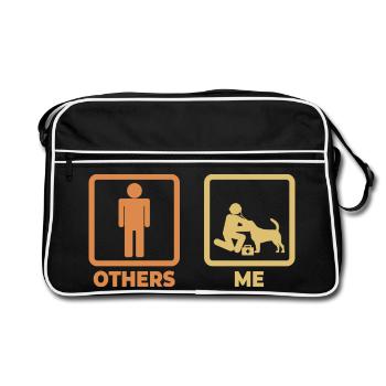 Veterinarian Stick Figures - Retro Bag - black/white - Front