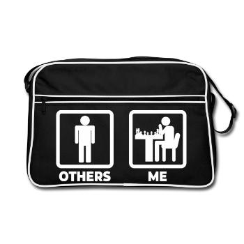 Chess Stick Figure - Retro Bag - black/white - Front