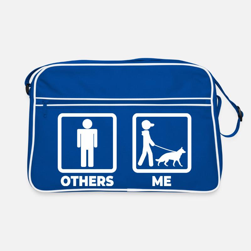 Schäferhund Besitzer Retro Tasche