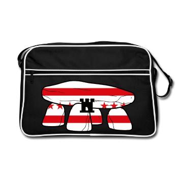 Drenthe Dolmen - Sac Retro - noir/blanc - Devant