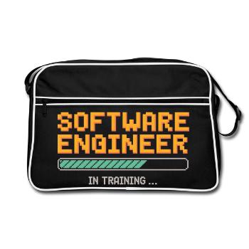 Software Developer in Training Debugging Humor - Retro Bag - black/white - Front