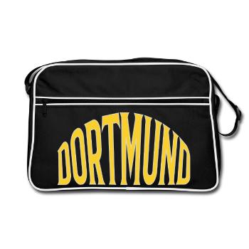Dortmund - Retro Tasche - Schwarz/Weiß - Vorne