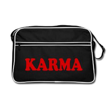 Karma - Retro Tasche - Schwarz/Weiß - Vorne