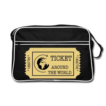 Around the World Ticket - Retro Bag - black/white - Front
