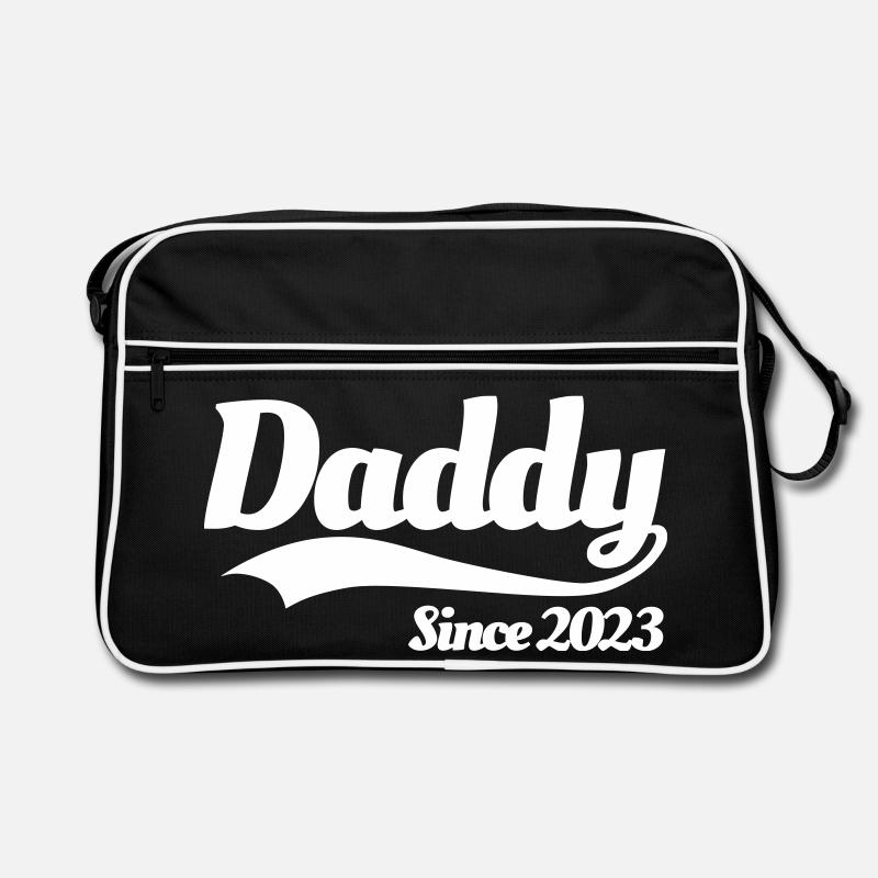 Daddy since 2023 Vater Schwangerschaft schwanger Retro Tasche