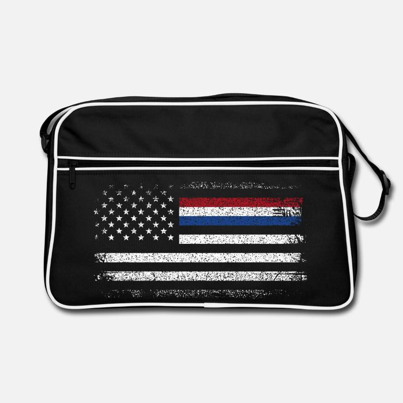 Drapeau américain robuste avec accent bleu Sac Retro