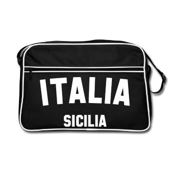 SICILIA Sicile Italie Italie - Sac Retro - noir/blanc - Devant