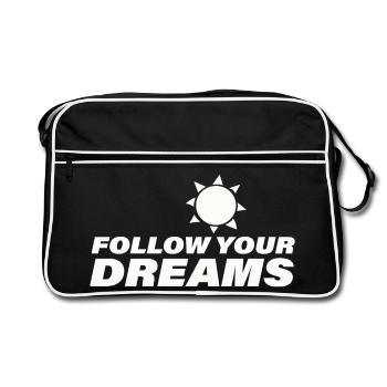 SUIVEZ VOS RÊVES - Sac Retro - noir/blanc - Devant