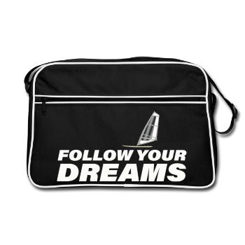 SUIVEZ VOS RÊVES - Sac Retro - noir/blanc - Devant