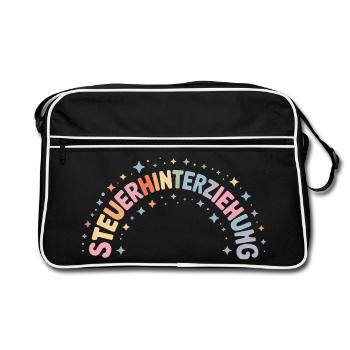 Tax Evasion - Funny Drinking Meme - Retro Bag - black/white - Front