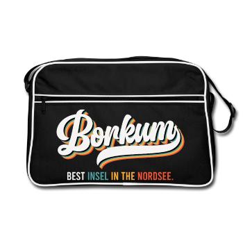 BORKUM BEST INSEL DANS LE NORDSEE Fun - Sac Retro - noir/blanc - Devant