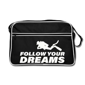 Suivez vos rêves - Sac Retro - noir/blanc - Devant