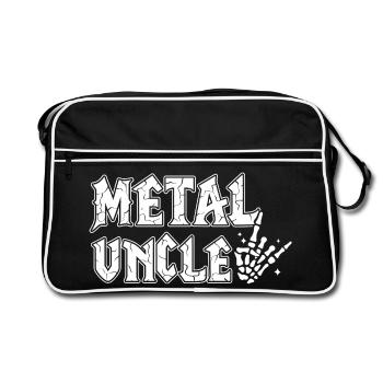 Metal Uncle Heavy Metal Cadeau pour Uncle - Sac Retro - noir/blanc - Devant