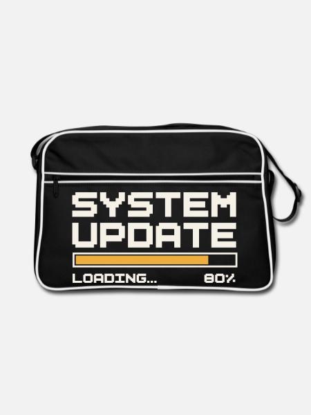 SYSTEM UPDATE - Retro Tasche - Schwarz/Weiß